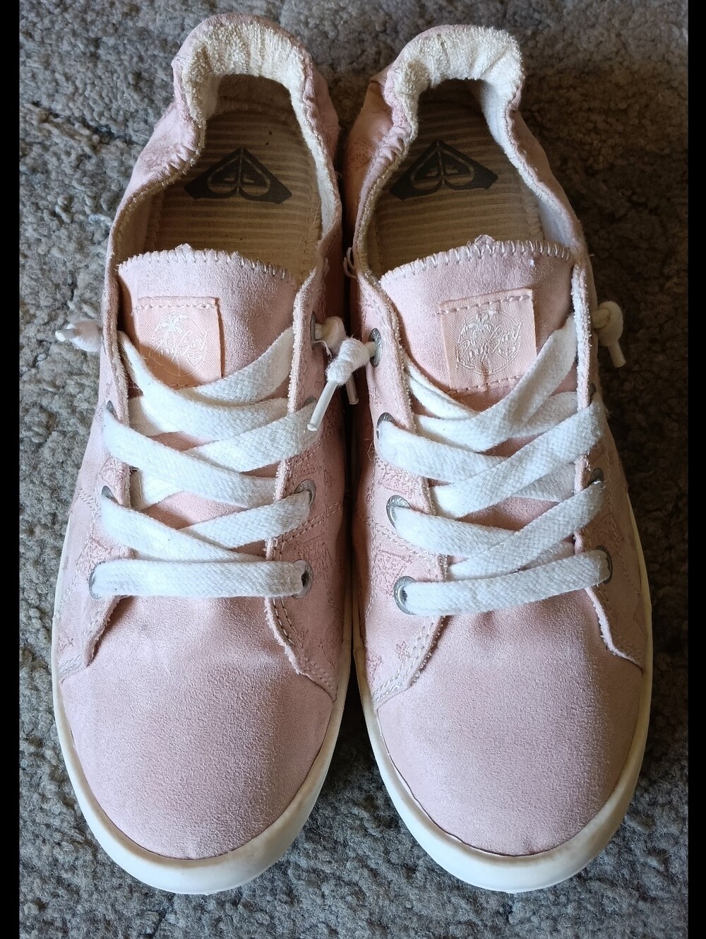 🩷 Roxy Bayshore II Pink Slip-on Sneakers Shoes Womens 9.5 Memory Foam Summer - Picture 2 of 14